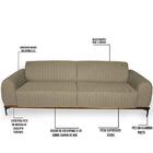 Sofá 180cm 3 Lugares Molino Linho Bege