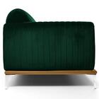 Sofá 180cm 3 Lugares Molino Veludo Verde Musgo