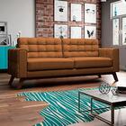 Sofá 180cm 3 Lugares Sandero Veludo Telha