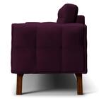 Sofá 180cm 3 Lugares Sandero Veludo Uva