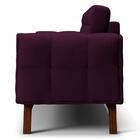 Sofá 180cm 3 Lugares Sandero Veludo Uva