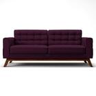 Sofá 180cm 3 Lugares Sandero Veludo Uva