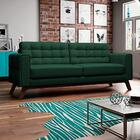 Sofá 180cm 3 Lugares Sandero Veludo Verde
