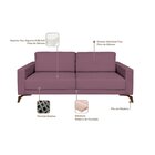 Sofá 190cm Pés Imbuia Henry  Rosa