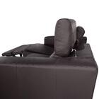 Sofá 190cm Reclinável 2 Lugares Chicago T02 Couro Preto