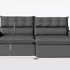 Sofá 190cm Retrátil E Reclinável Molas Ensacadas Cinza