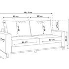Sofá 1 80 Living Viero Palazo Linho Inox