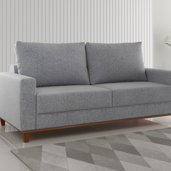 Sofá 1 80 Living Viero Palazo Linho Inox