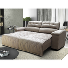 Sofá 2,02m Retrátil E Reclinável Com Molas Cama Inbox Top Tec