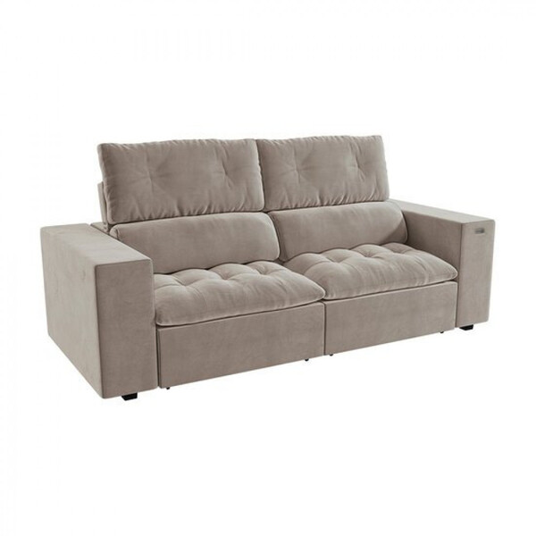 Sofá 2,08 Metros Retrátil E Reclinável Kappesberg New Vintage