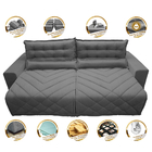 Sofá 2,12m Retrátil E Reclinável Com Molas Cama Inbox Plus Te