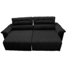 Sofá 2,12m Retrátil E Reclinável Com Molas Cama Inbox Top Tec