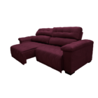 Sofá 2,12m Retrátil E Reclinável Com Molas Cama Inbox Top Tec