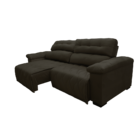 Sofá 2,12m Retrátil E Reclinável Com Molas Cama Inbox Top Tec