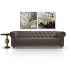 Sofá 2,20m Chesterfield Capitonê Living Sued Art Estofados Vi