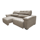 Sofá 2,22m Retrátil E Reclinável Com Molas Cama Inbox Top Tec