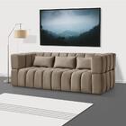 Sofá 2,22m Sued Mônaco Art Estofados Bege