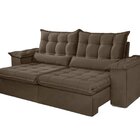 Sofá 2,30 Retrátil E Reclinável Malibu Com Molas Bonnel 3 Lug