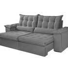 Sofá 2,30 Retrátil E Reclinável Malibu Com Molas Bonnel 3 Lug