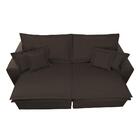 Sofá 2,32m Tecido Impermeabilizado De Linho Com Molas Cama In