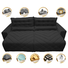 Sofá 2,42m Retrátil E Reclinável Com Molas Cama Inbox Plus Te