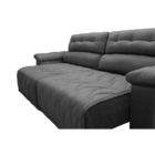 Sofá 2,42m Retrátil E Reclinável Com Molas Cama Inbox Top Tec