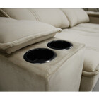 Sofá 2,54 Metros Reclinável Gralha Azul Ferrara, Veludo - 3016