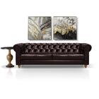 Sofá 2,60m Chesterfield Capitonê Living Corino Art Estofados