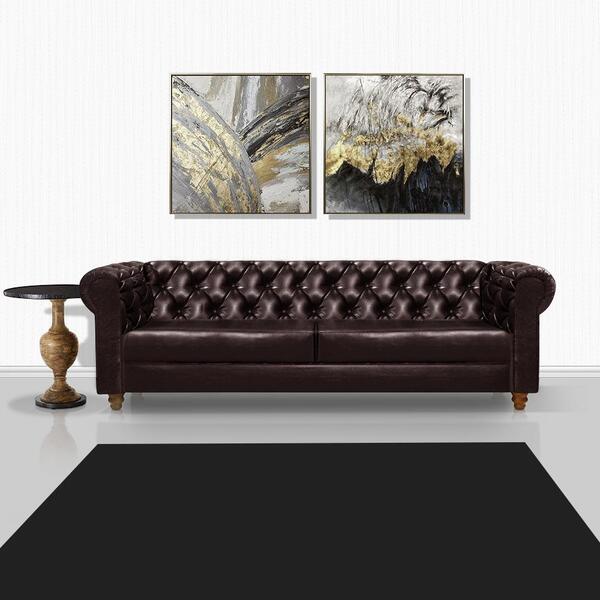 Sofá 2,60m Chesterfield Capitonê Living Corino Art Estofados