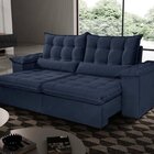 Sofá 2,70 Retrátil E Reclinável Malibu Com Molas Bonnel 4 Lug