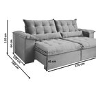 Sofá 2,70 Retrátil E Reclinável Malibu Com Molas Bonnel 4 Lug