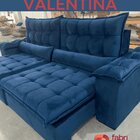 Sofá 2,70 Retrátil E Reclinável Malibu Com Molas Bonnel 4 Lug