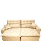 Sofá 2,72m Retrátil E Reclinável Com Molas Cama Inbox Confort