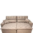 Sofá 2,72m Retrátil E Reclinável Com Molas Cama Inbox Confort