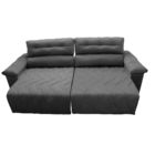 Sofá 2,72m Retrátil E Reclinável Com Molas Cama Inbox Top Tec