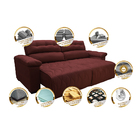 Sofá 2,82m Retrátil E Reclinável Com Molas Cama Inbox Top Tec