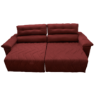 Sofá 2,82m Retrátil E Reclinável Com Molas Cama Inbox Top Tec