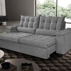 Sofá 2,90 Retrátil E Reclinável Malibu Com Molas Bonnel 4 Lug