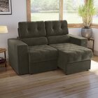 Sofá 200 Cm Retrátil E Reclinável Delta Chumbo Escuro