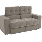 Sofá 200 Cm Retrátil E Reclinável Delta Cinza Claro