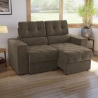 Sofá 200 Cm Retrátil E Reclinável Delta Marrom