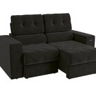 Sofá 200 Cm Retrátil E Reclinável Delta Preto