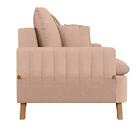 Sofá 200cm 3 Lugares Com Almofadas Pés Curvos Veras Linho D05