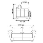 Sofá 205 Cm 2 Lugares Denver T02 Couro Preto Mpozenato