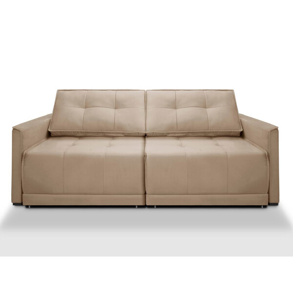 Sofá 210 Cm 3 Lugares Reclinável Retrátil Solar San Miguel