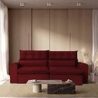 Sofá 210 Cm Retrátil E Reclinável Molas Ensacadas Vermelho