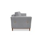 Sofá 210cm 3 Lugares Alicia Para Sala De Estar Linho  Cinza