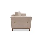 Sofá 210cm 3 Lugares Alicia Para Sala De Estar Linho  Rústico