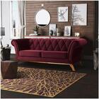 Sofá 210cm 3 Lugares Base Madeira Império B-278 Veludo Marsal