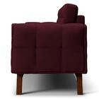 Sofá 210cm 3 Lugares Sandero Veludo Marsala